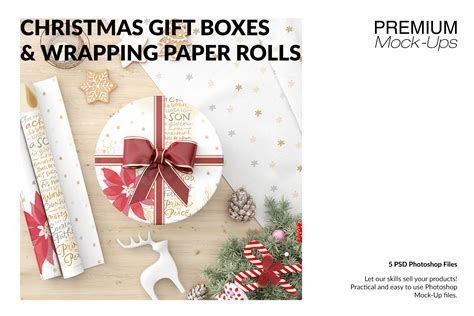 christmas gift box wrapping paper